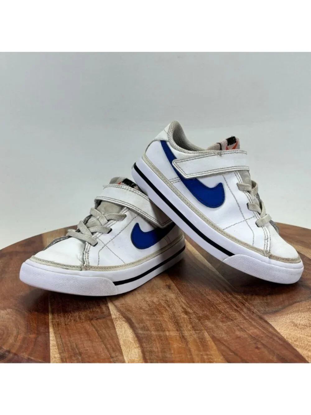 Nike Toddler Size 9C COURT LEGACY (TDV) White Game Royal Black DA5382 101